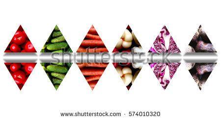 Six Red and White Triangle Logo - White background with six #mirrored #triangles full of different ...