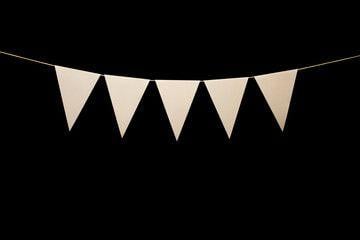 Six Red and White Triangle Logo - Bunting, six red and white triangles on string for banner messag ...