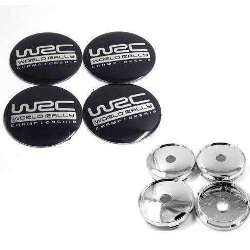 WRC Logo - 4 Pcs 56.5 WRC logo Black Rad Gray Wheel Center Caps Stickers