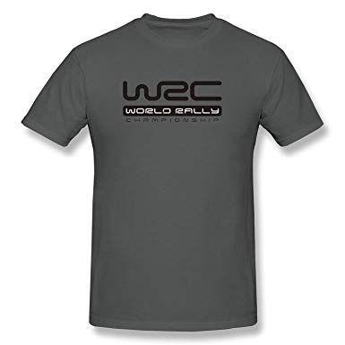 WRC Logo - Adeapa Short Sleeve Men's WRC Logo World Rally Championship T-Shirt  DeepHeather Tee