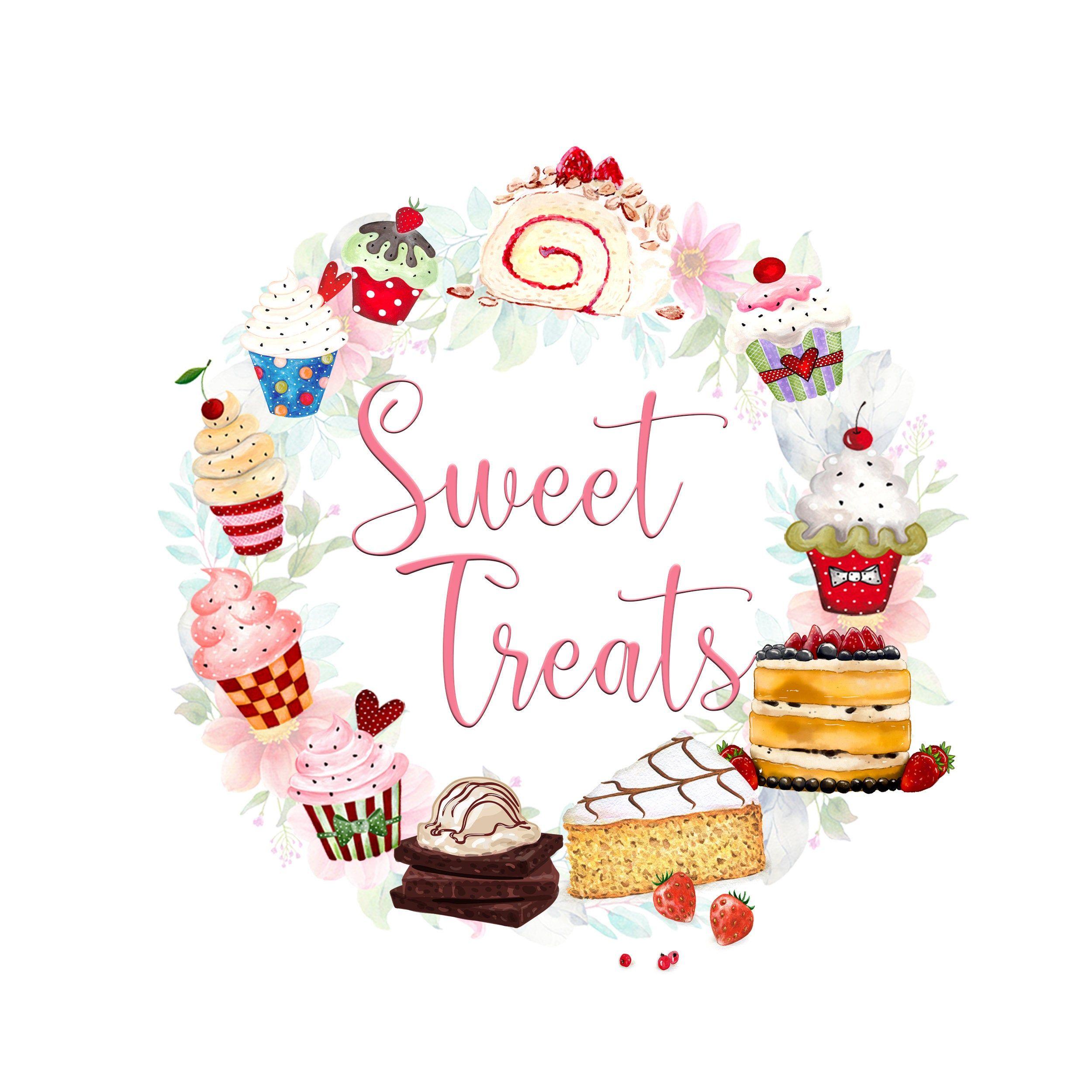 Pastry Logo - Pastry Premade Logo Design, Cookies, Floral Logo, Cupcake Logo, Pastry Logo  Watercolor Logo Watercolor Floral Clipart Cakes Cake Logo