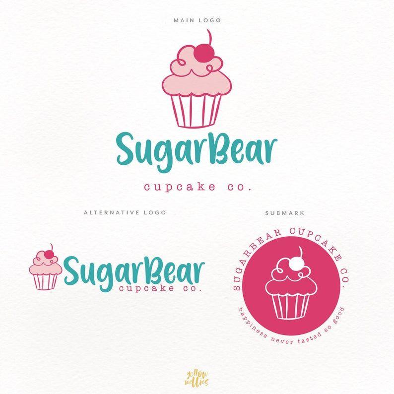 Pastry Logo - Cupcake Bakery Sugar Dessert Premade Logo Design | Pastry Logo | Sweet  Baking Logo