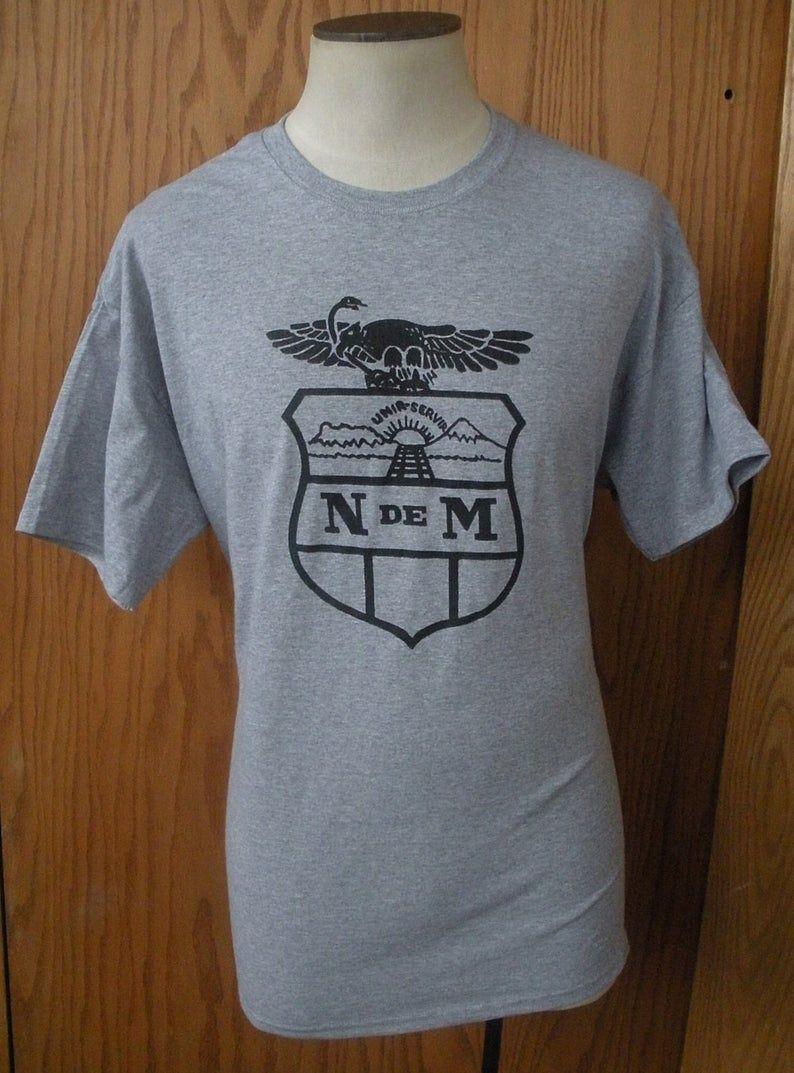 Ndem Logo - NdeM Nacionales de Mexico Railway Vintage Logo T Shirt - Railroad Shirt