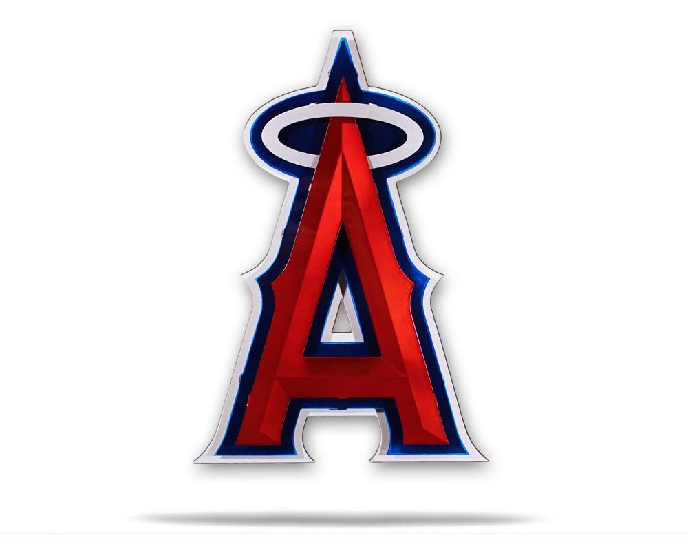 A Logo - Los Angeles Angels A Logo 3D Metal Artwork