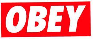 Obey Logo - Shepard Fairey OBEY PROPAGANDA Red STICKER BANKSY SUPREME BOX LOGO ...