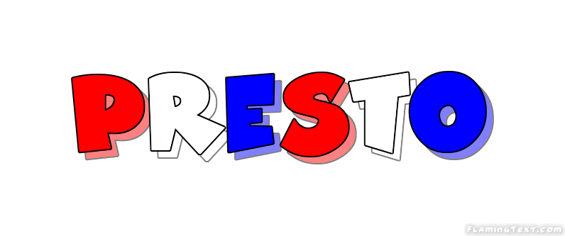 Presto Logo - United States of America Logo. Free Logo Design Tool from Flaming Text