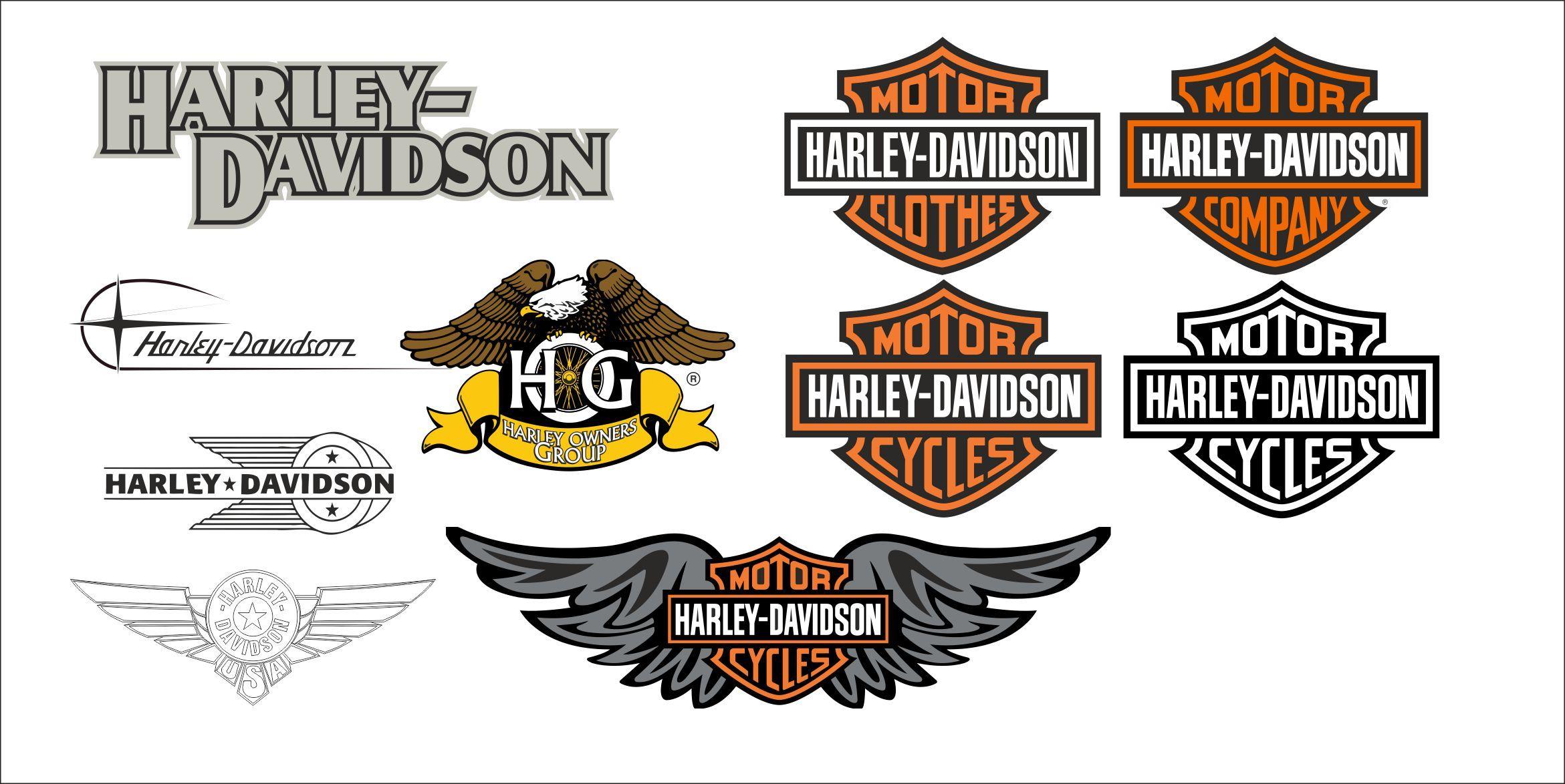 CD-R Logo - Harley Davidson Logo Vector Set Free Vector download in cdr .cdr