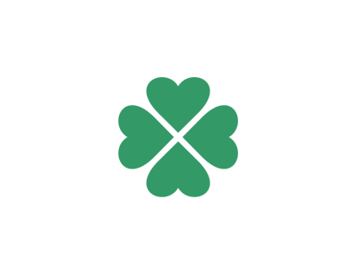 Shamrock Logo - Kisac Village Logo (Hearts Four Leaf Clover) | Clovers | Clover logo ...