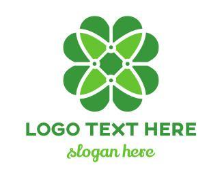 Clover Logo - Green Clover Flower Logo