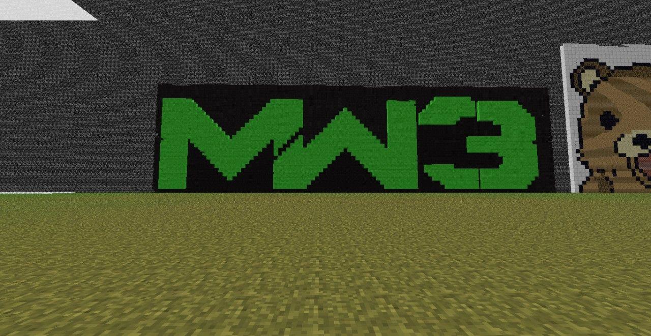 MW3 Logo - MW3 Logo Minecraft Project