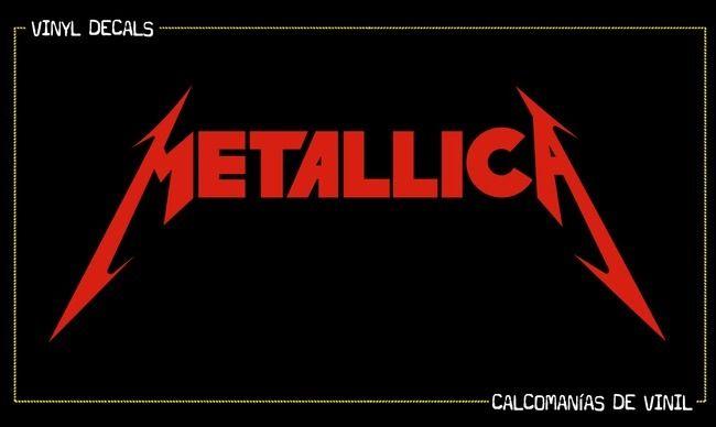 Meticalla Logo - Metallica 6.5x2.5 Vinyl Cut Sticker