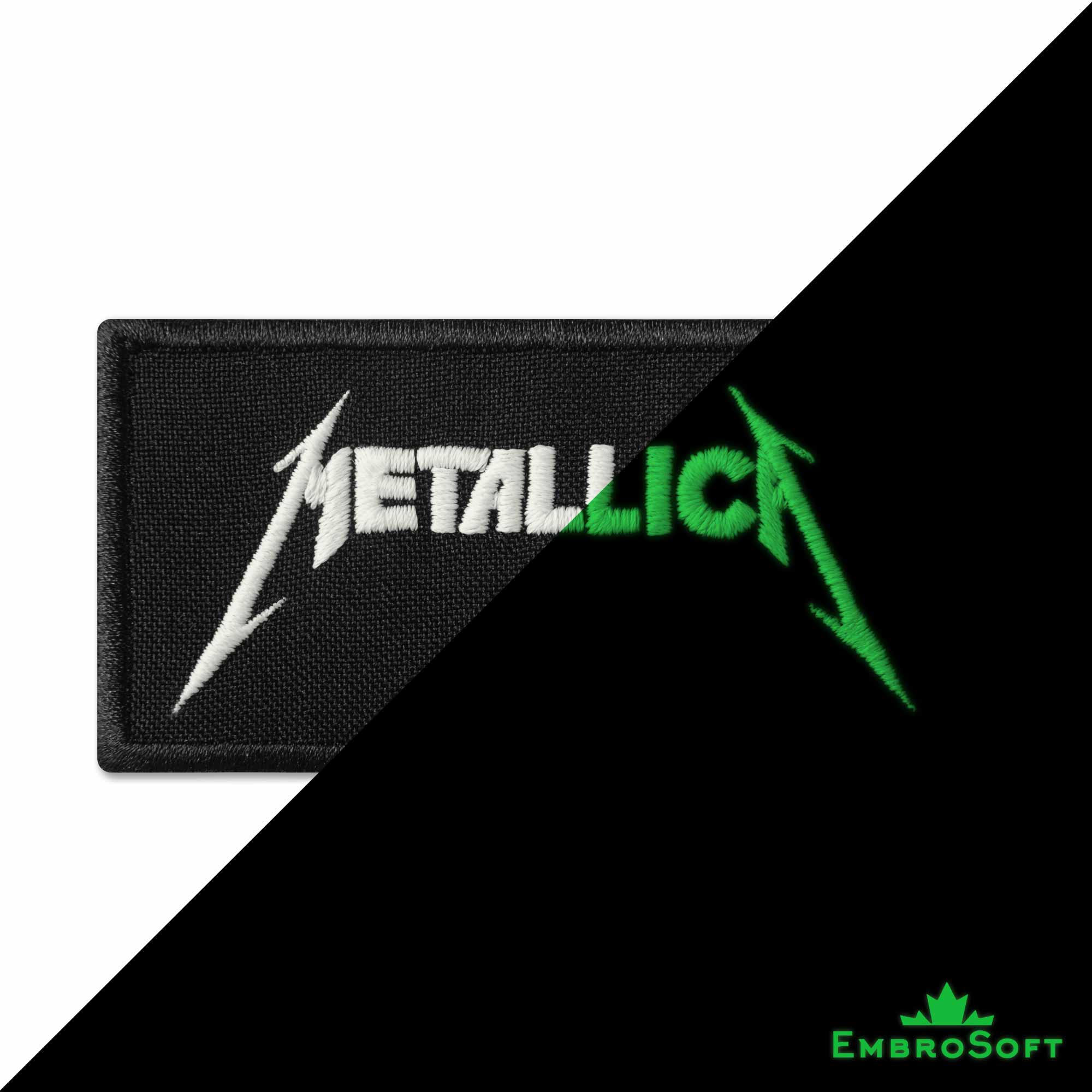 Meticalla Logo - Metallica Logo Embroidered Glowing Patch (3.3 x 1.7)