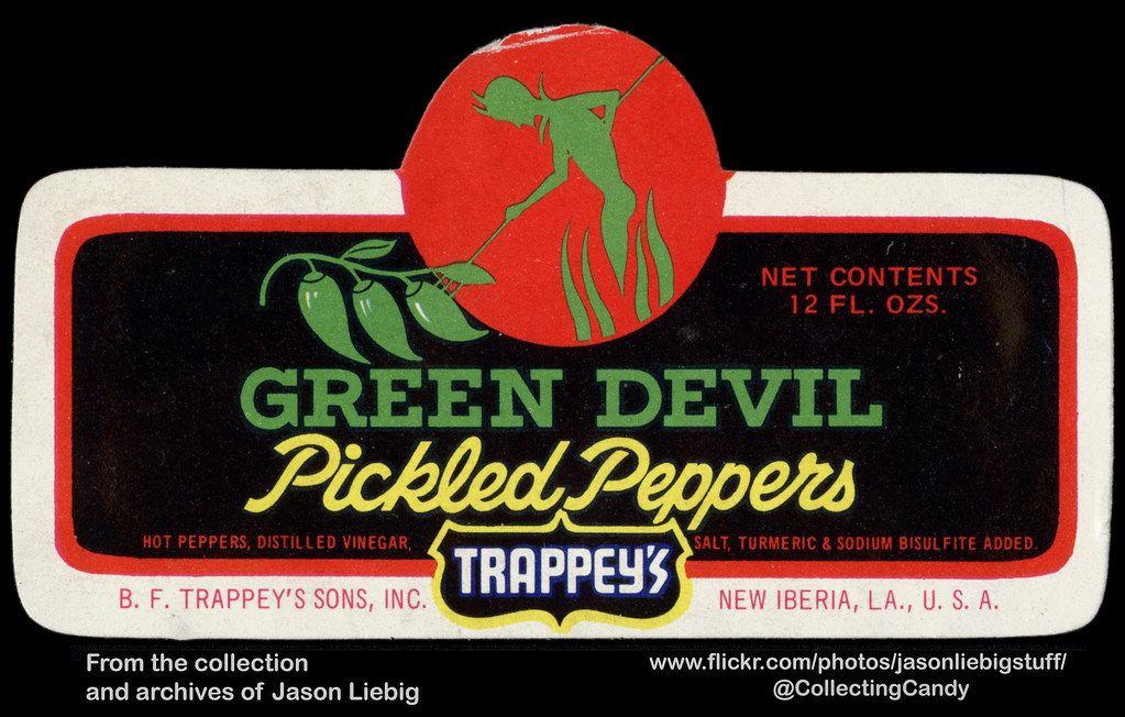 Trappey's Logo - BF Trappey's Sons Inc's Green Devil Pickled Pepp