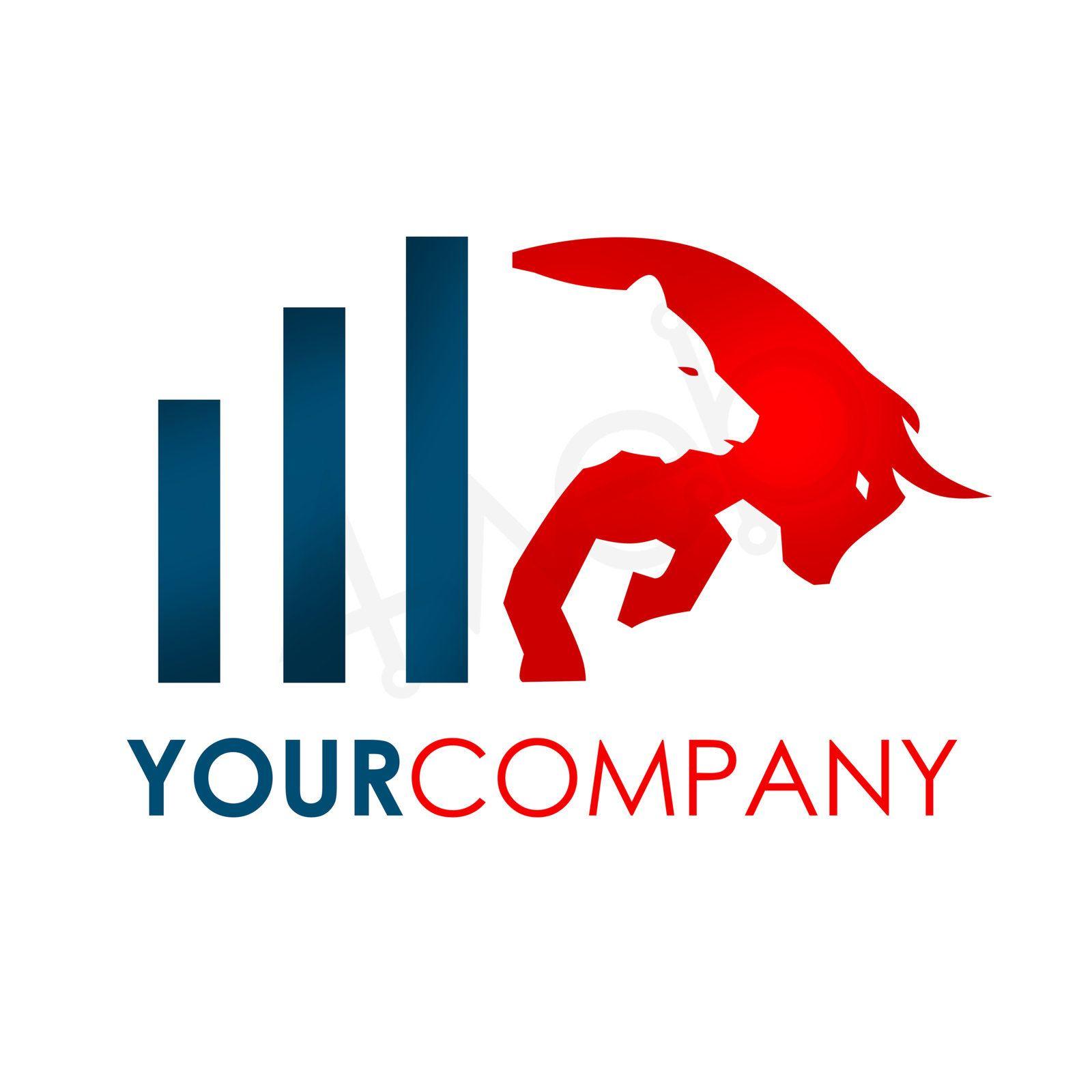 Biull Logo - Bear Bull Chart Statistic Logo