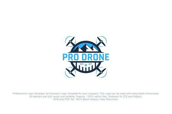 Drone Logo - Pro Drone Aerial Logo Template