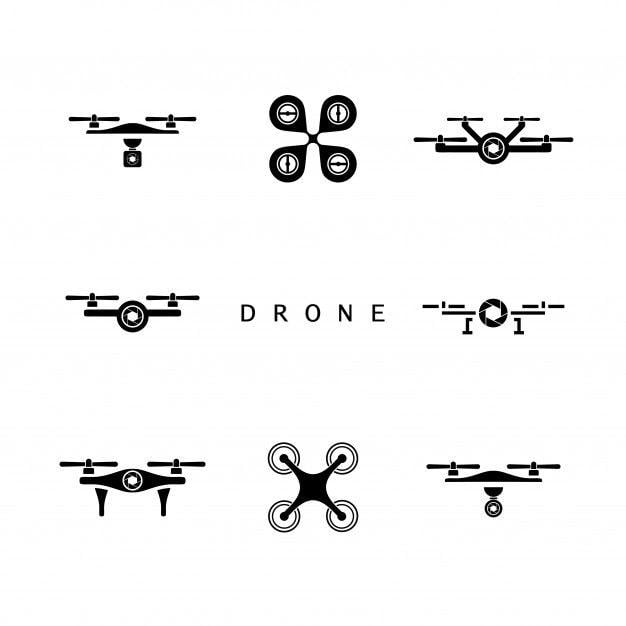 Drone Logo - Drone logo design, drone icon set Vector