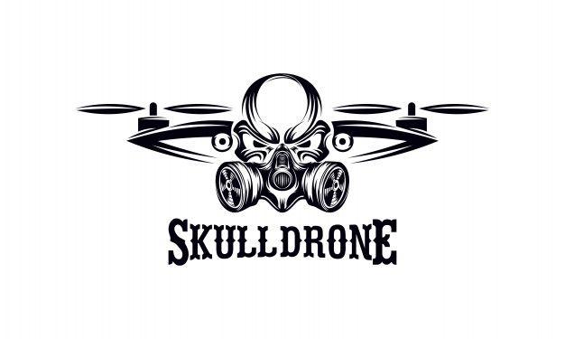Drone Logo - Skull drone logo Vector | Premium Download