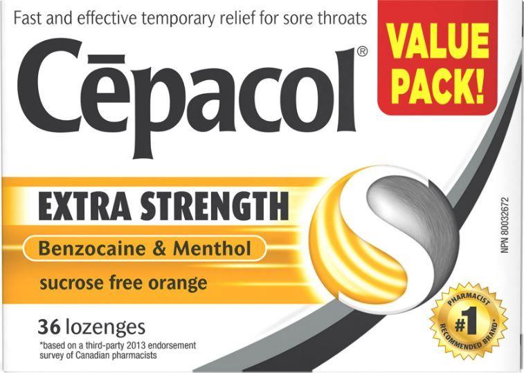 Cepacol Logo - CEPACOL® Extra Strength Sucrose Free Orange Lozenges (Canada)