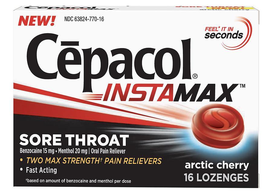 Cepacol Logo - Cepacol Instamax Sore Throat Lozenges Arctic Cherry