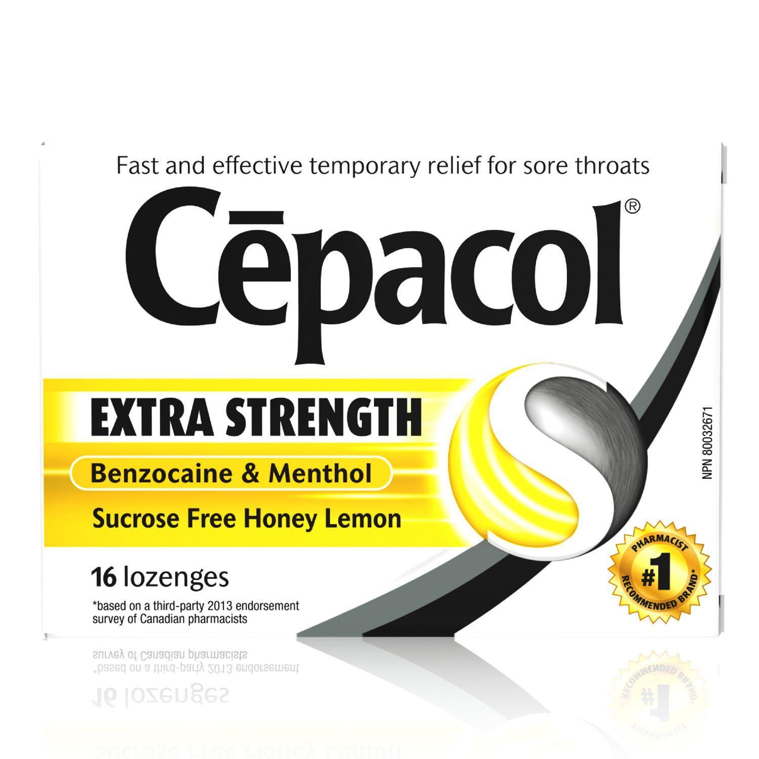 Cepacol Logo - Cepacol LOZENGES: Extra Strength Honey Lemon Sucrose Free