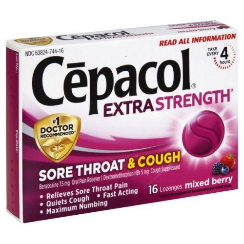 Cepacol Logo - Sore Throat & Cough, Extra Strength, Lozenges, Mixed Berry - Wegmans