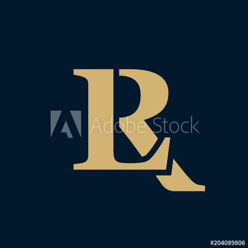 LR Logo - Creative elegant line curve vector logotype. Premium letter LR or RL ...