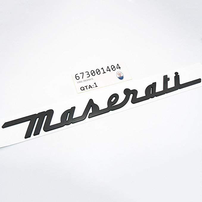 Masirati Logo - US85 Maserati Trunk Nameplate Logo Emblem Badges Ghibli Coupe GranSport  GranTurismo Quattroporte OEM (Matte Black)