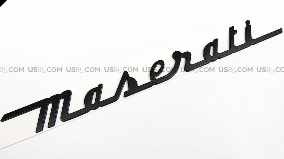 Masirati Logo - US $39.9. Matte Black For Maserati Trunk Nameplate Logo Emblem Badges Ghibli In Car Stickers From Automobiles & Motorcycles On Aliexpress.com