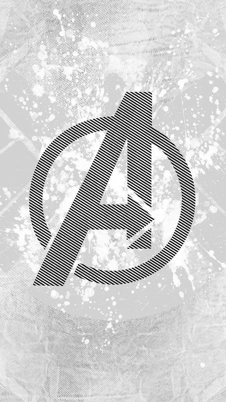 Avangers Logo - AVENGERS LOGO ART HERO WHITE WALLPAPER HD IPHONE | backgrounds ...