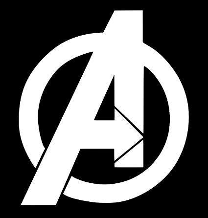 Avangers Logo - UR Impressions Avengers Logo Decal Vinyl Sticker Graphics for Cars Trucks SUV Vans Walls Windows Laptop. White. 5.5 X 5.3 Inch. URI351