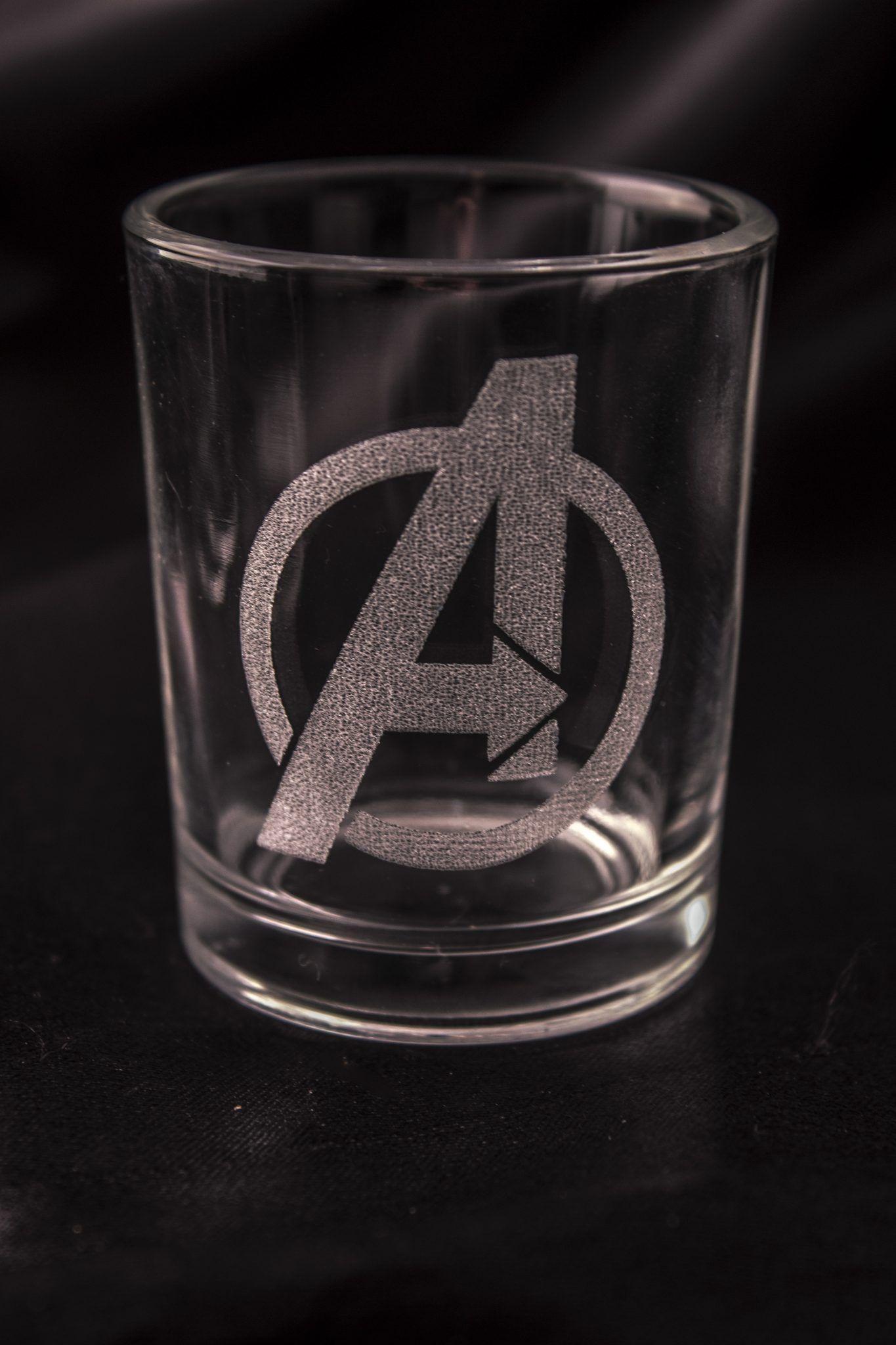 Avangers Logo - Avengers Shot Glass