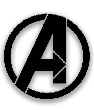 Avangers Logo - Avengers Logo Black - StickOn