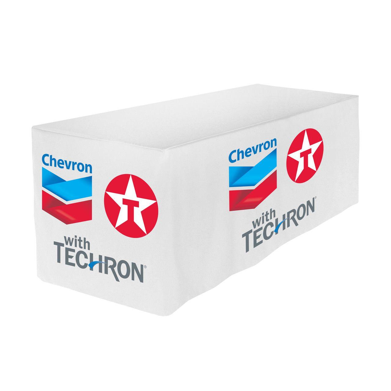 ChevronTexaco Logo - Chevron Texaco Fitted Tablecloth White