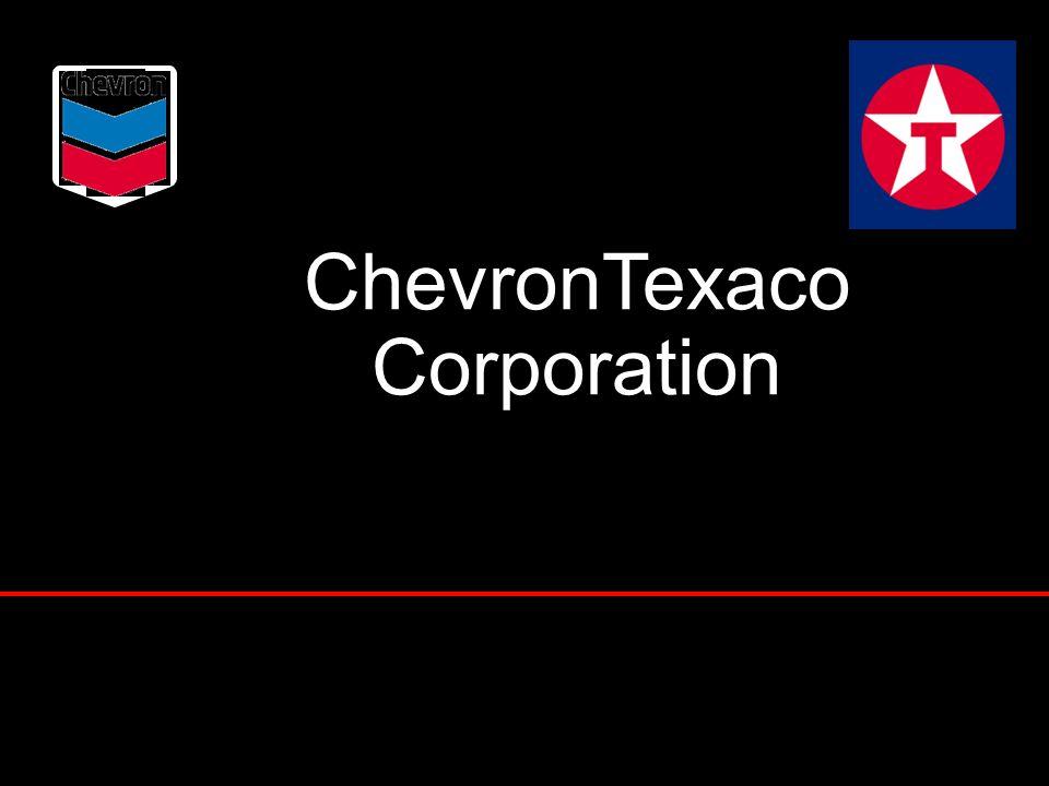 ChevronTexaco Logo - ChevronTexaco Corporation Peter Bijur Chairman & CEO Texaco Inc ...