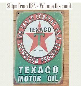 ChevronTexaco Logo - Details about Retro TEXACO Gas Station Sign Chevron Texaco Metal Art Green Texaco Gifts Gift