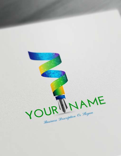 Fountain Logo - 3D Fountain Pen Logo Design Maker - Free Logo Maker Online