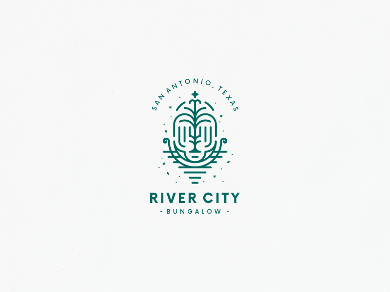 Fountain Logo - River City / Fountain by Catur Argi on Dribbble