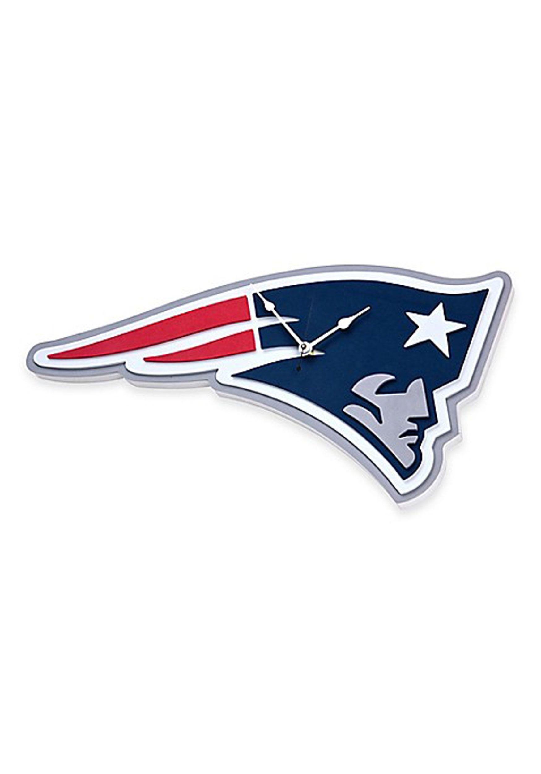 Patroits Logo - NFL New England Patriots Logo Foam Clock