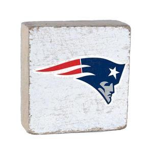 Patroits Logo - Rustic Block, New England Patriots Logo, White