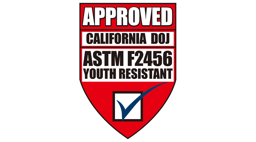 ASTM Logo - APPROVED CALIFORNIA DOJ ASTM F2456 YOUTH RESISTANT Vector Logo ...