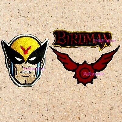 Birdman Logo - Lot of 3 Birdman Patches Wings Logo Harvey Face Galaxy Trio Attorney at Law  | eBay