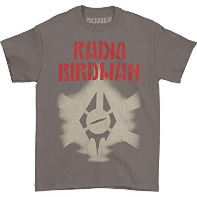 Birdman Logo - Radio Birdman Men's Tour Logo T Shirt Grey