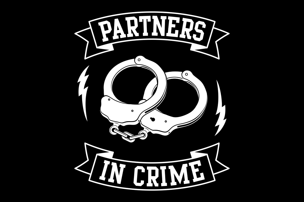 Crime Logo - Partners In Crime Design With HandCuffs
