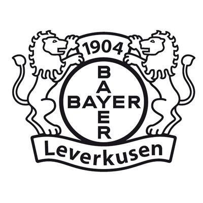 Leverkusen Logo - alenio 9827 Wall Label Bayer 04 Leverkusen Logo Monochrome Black 60 ...