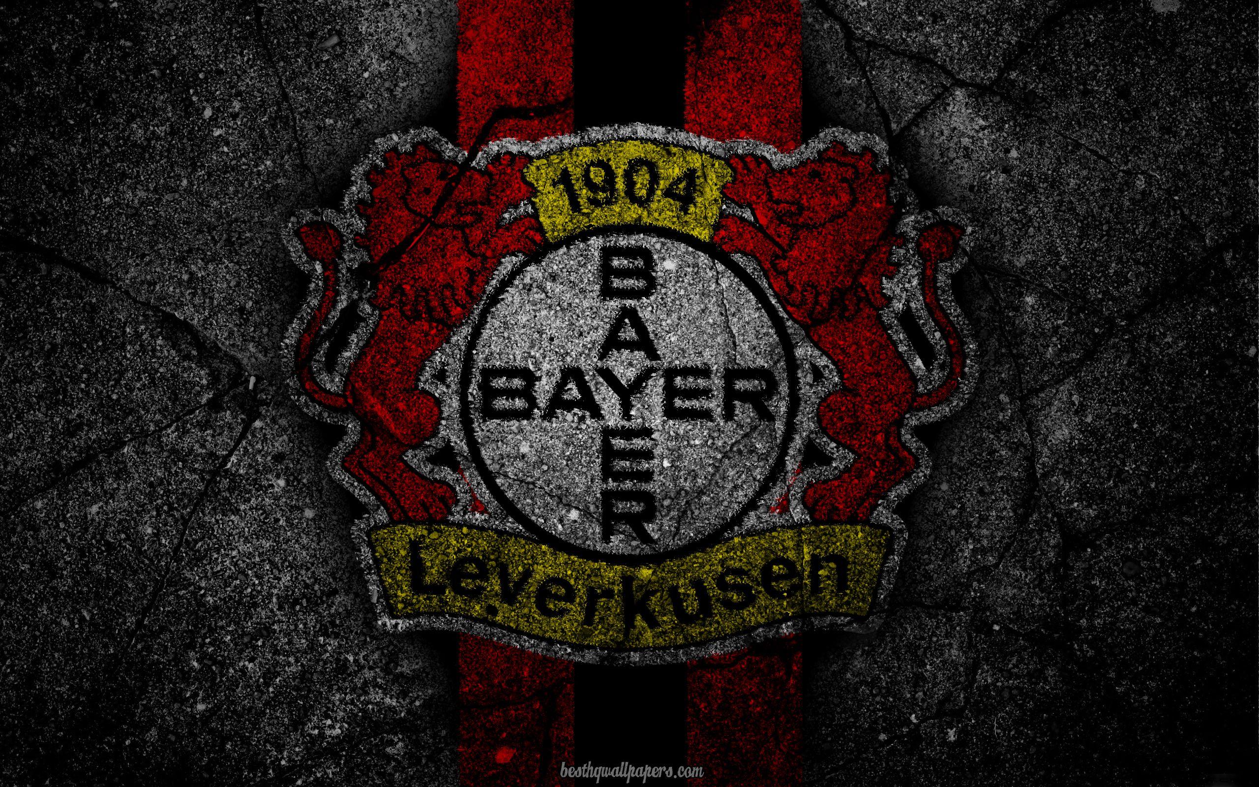 Leverkusen Logo - Download wallpapers Bayer Leverkusen, logo, art, Bundesliga, soccer ...