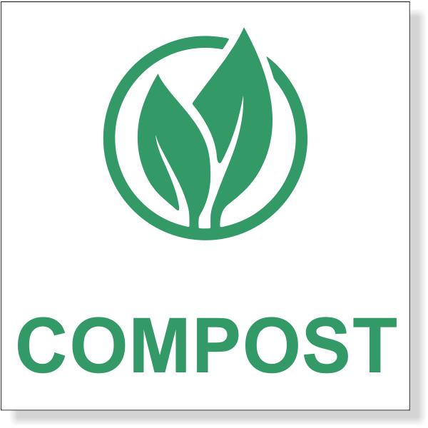Compost Logo - Green Compost Decal | 3