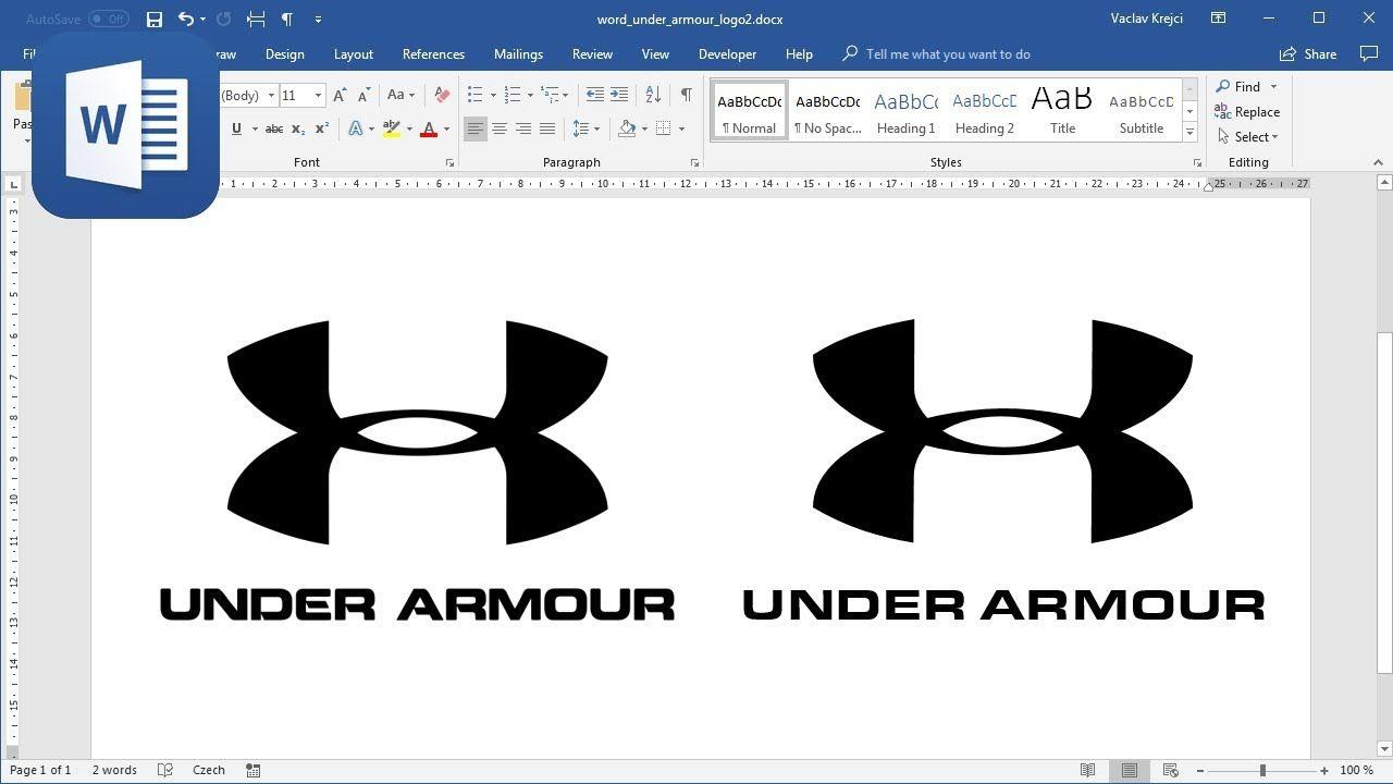 Armour Logo - How to create Under Armour logo in Microsoft Word (tutorial)