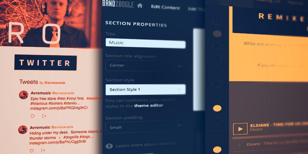 Bandzoogle Logo - How to use styled sections to customize your band website design ...