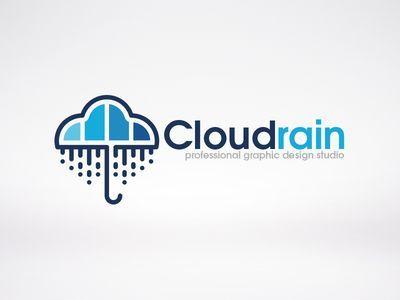 Rain Logo - Cloud Rain Logo. Inspiring Logos. Rain logo, Rain design, Web