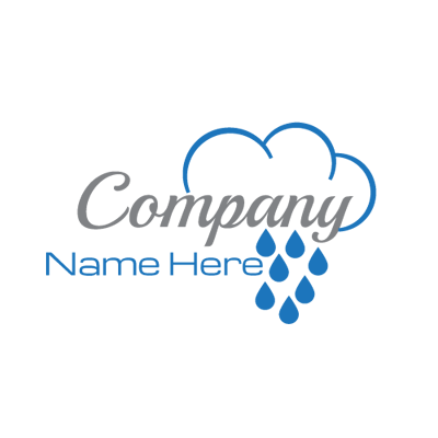 Rain Logo - Rain Cloud Logo Maker